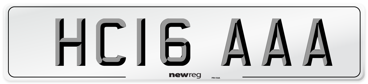HC16 AAA Number Plate from New Reg